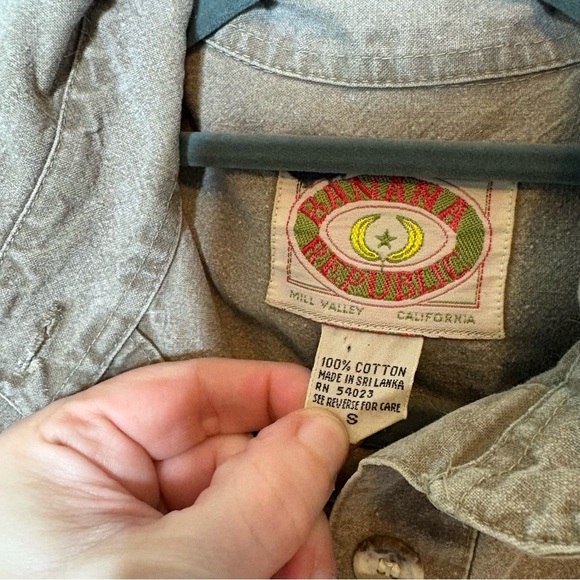 Vintage 1980s Banana Republic Khaki Jumpsuit Coveralls Size Small - Picture 3 of 7